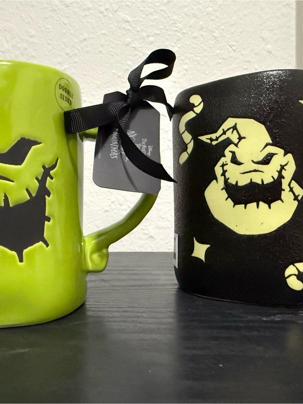 Rae Dunn Green and Black Halloween Character Mugs Set